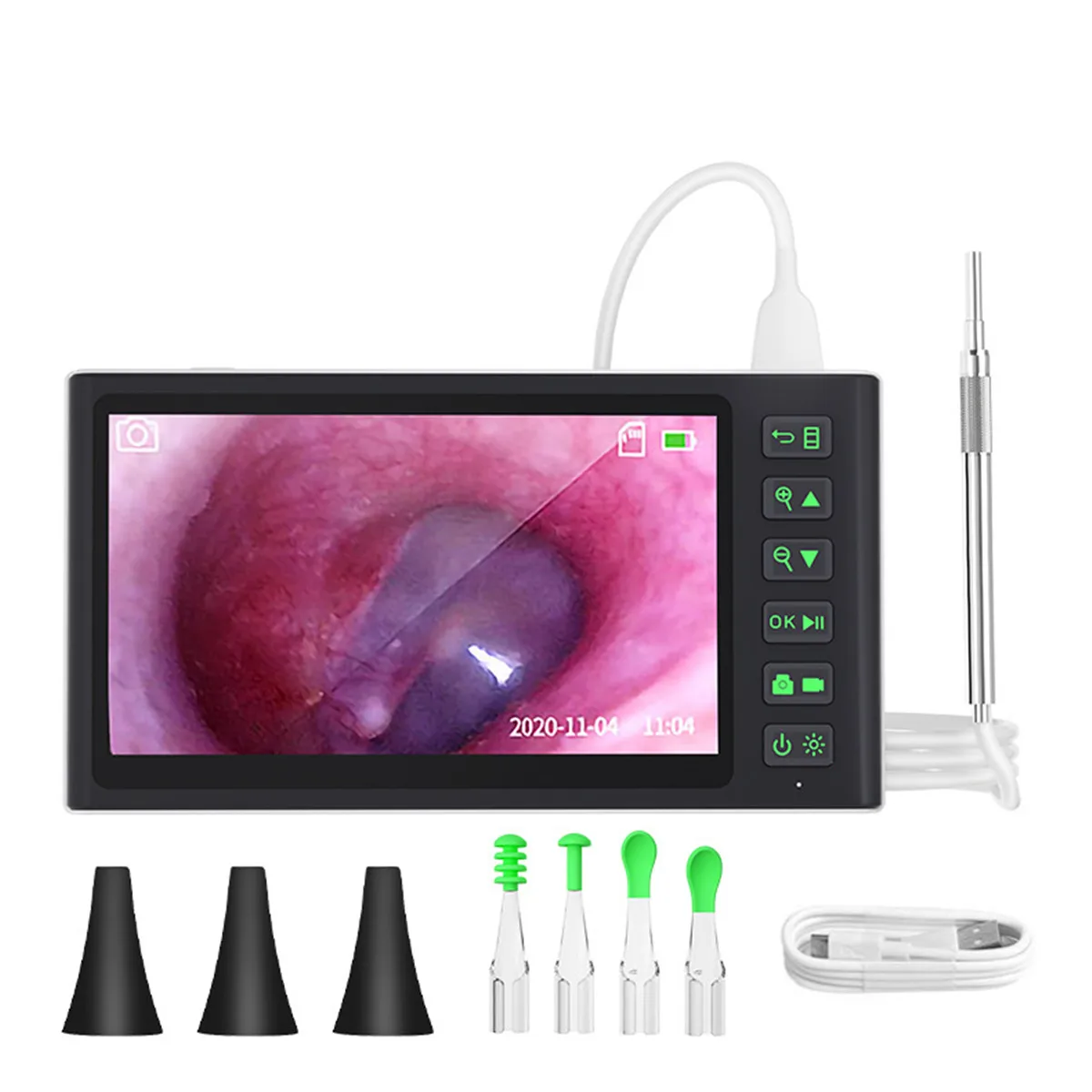 

7 Inch LCD Display 2MP 1080P 3.9MM Earpick Endoscope Inspection Otoscope Earwax Removal HD Earscope Cleaner Ear Camera