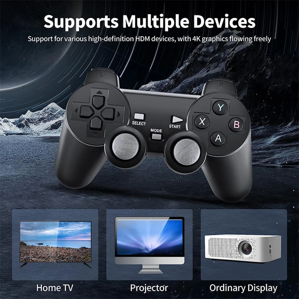 

Неограниченные игры ABS Enjoy с игровой консолью и 2 контроллерами, 2 беспроводных контроллера 2,4 ГГц