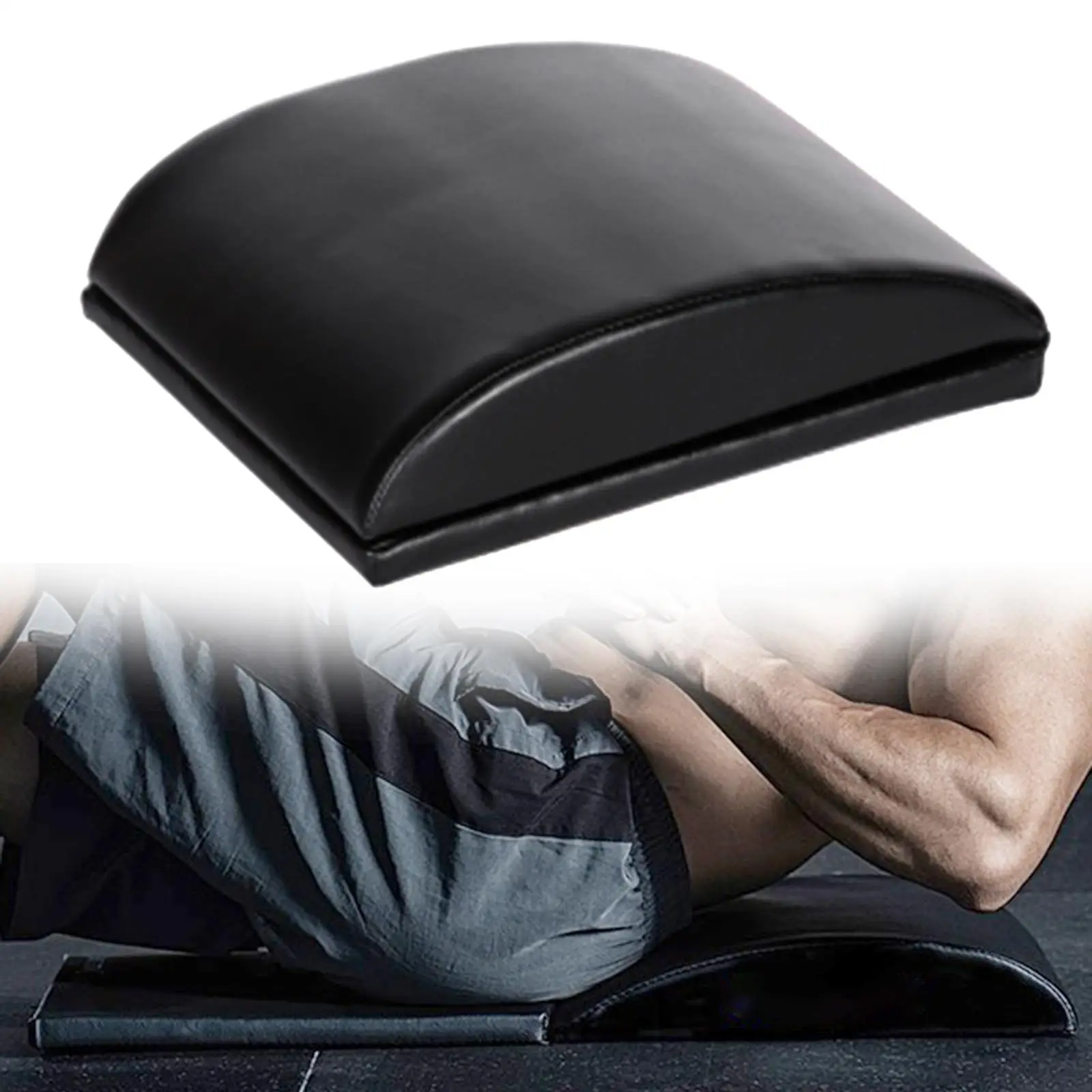 Foldable Ab Exercise Mat Abdominal Core Trainer Back Lumbar Support Stretches Ab Muscles Full Range Motion Cushion for Home Gym