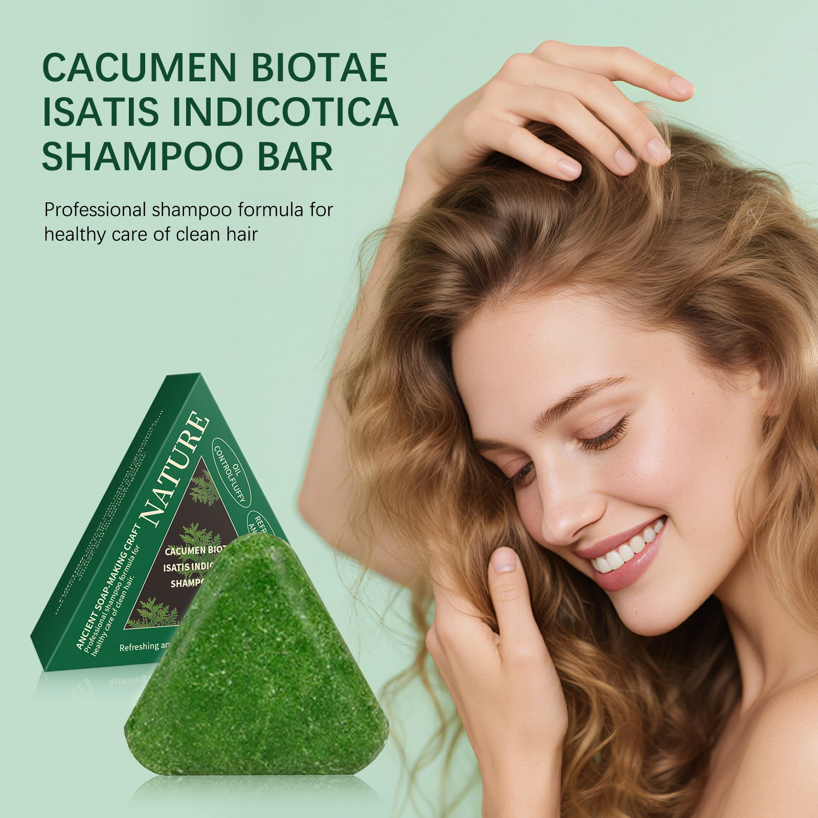 Shampoo Solido Naturale alle Erbe - Nutriente e Rinforzante, per Capelli Lisci e Lucenti, Controllo del Sebo con Delicati Estratti Vegetali. - immagine 3