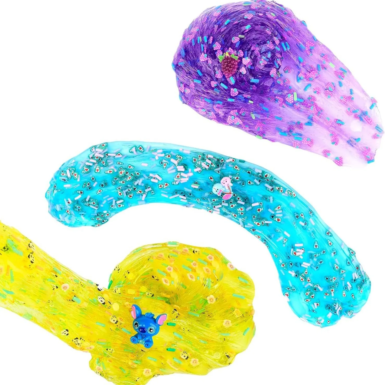 Slime Kit Slime Charms Set for Kid Transparent Crystal Mud Super Soft Glossy Jelly Crispy Slime Adhesive DIY Decompression Toy slime kit,fluffy slime