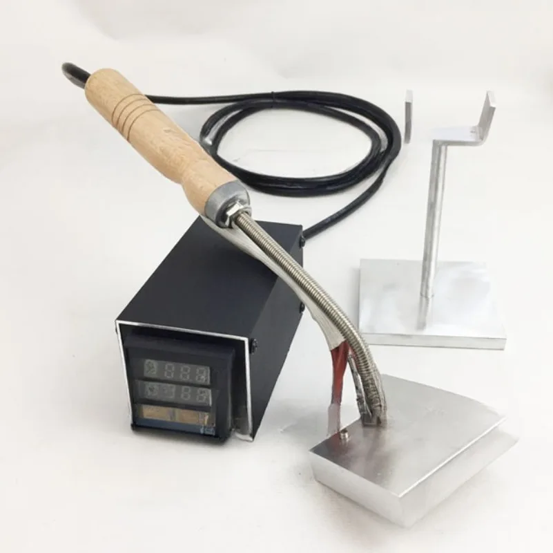 500W 220V/110V 가죽 핫 스탬핑 기계 케이크 버거 코코넛 나무 브랜딩 DIY 사용자 정의 황동 로고 스탬프 전기 철 히터