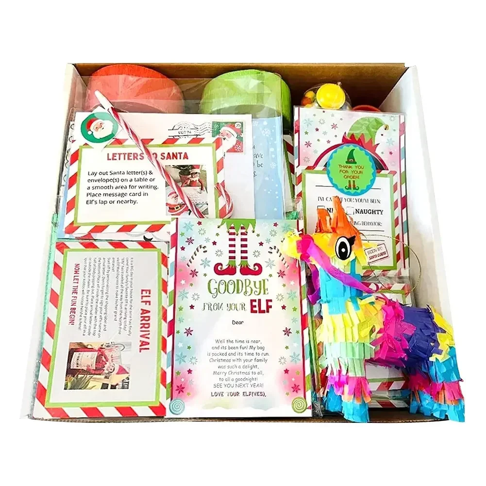 Elf Kit 12/24 Days Of Christmas Countdown Gift Set Days Of Elf Magic Creative Gift Sets Blinds Box Toy Props New Fun Random