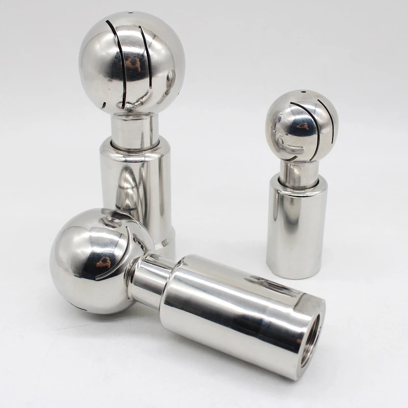 SS304 Stainless Rotary Spray Ball Sanitary Female Thread CIP Tank Cleaning Head 360 Degree Coverage Wash Fitting BSP1/2"-2" Inch