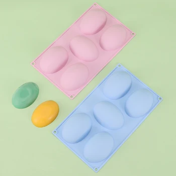 Stampo per sapone in Silicone 5 fori ovale rotondo quadrato fai da te stampo per fare il sapone stampo fatto in casa decorazione cera candela strumenti per torta