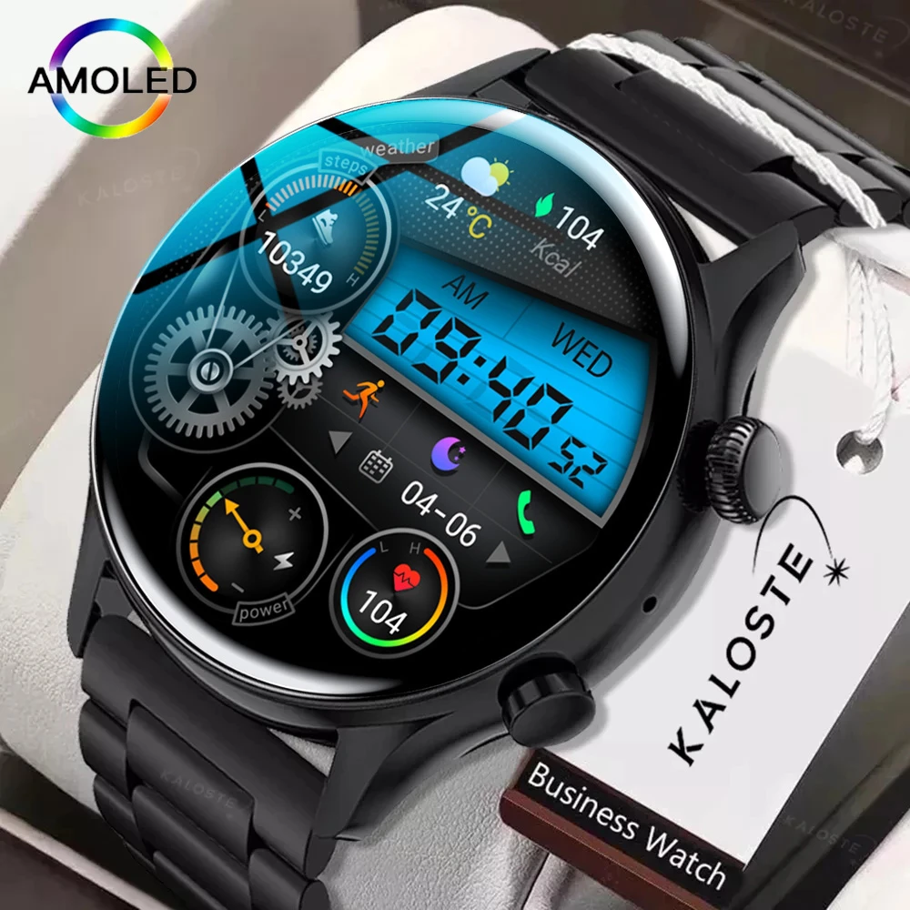 2022 NFC Bluetooth Call Smartwatch Men AMOLED Always display Sports Fitness Clock IP68 Waterproof Smart Watch For Huawei Xiaomi