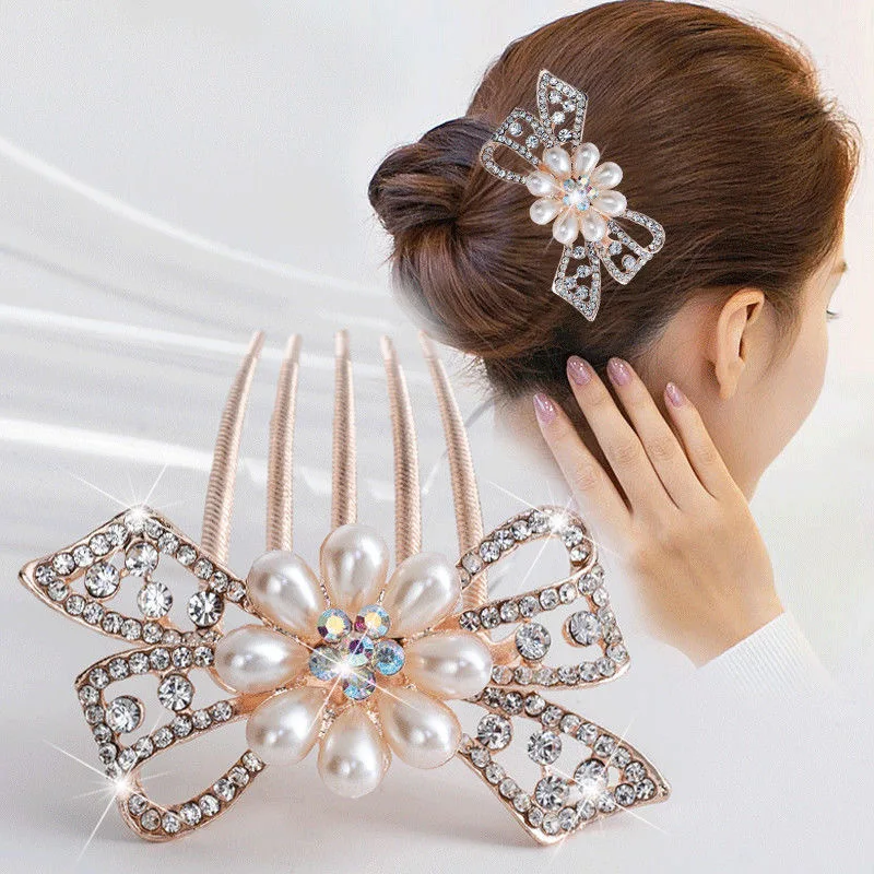 

Crystal Bridal Hair Braiding Insert Comb Luxury Comb Clip Hair Pin Hair Ornaments Jewelry Wedding for Women Styling Accessories