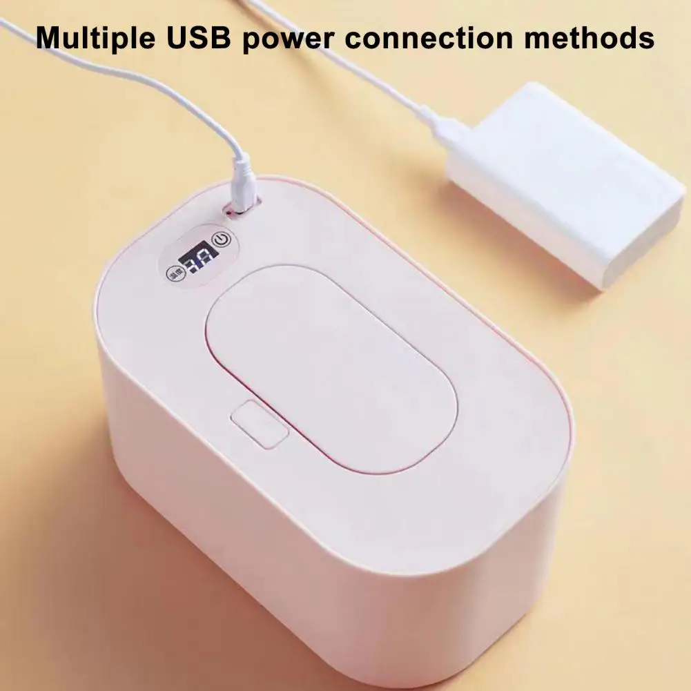 20*12cm Baby Wipe Warmer Wet Wipes Warmer LED Display Adjustable Wipe Warmer Dispenser For Baby Wet Wipes Home Travel Car Use