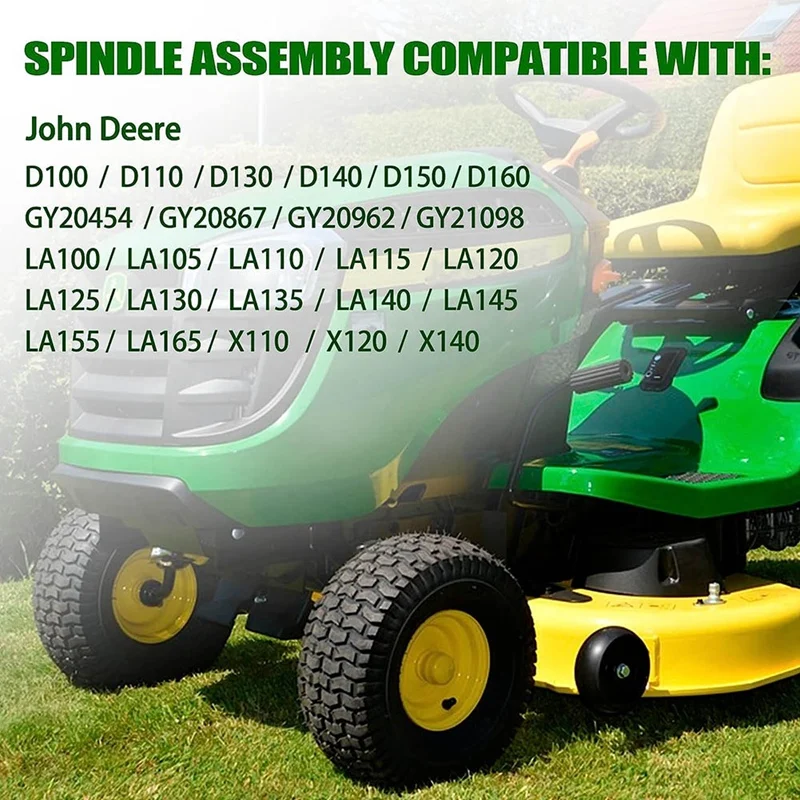 1 Piece Replaces 285-851 Spindle Assembly Metal Lawn Mower Accessories For John Deere D100-D160,LA100-LA165,X110,X120