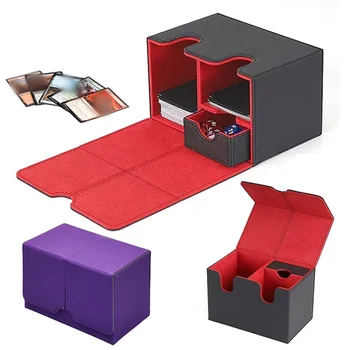 Scatola porta carte grande con installazione dall'alto, per carte collezionabili, giochi e giocattoli