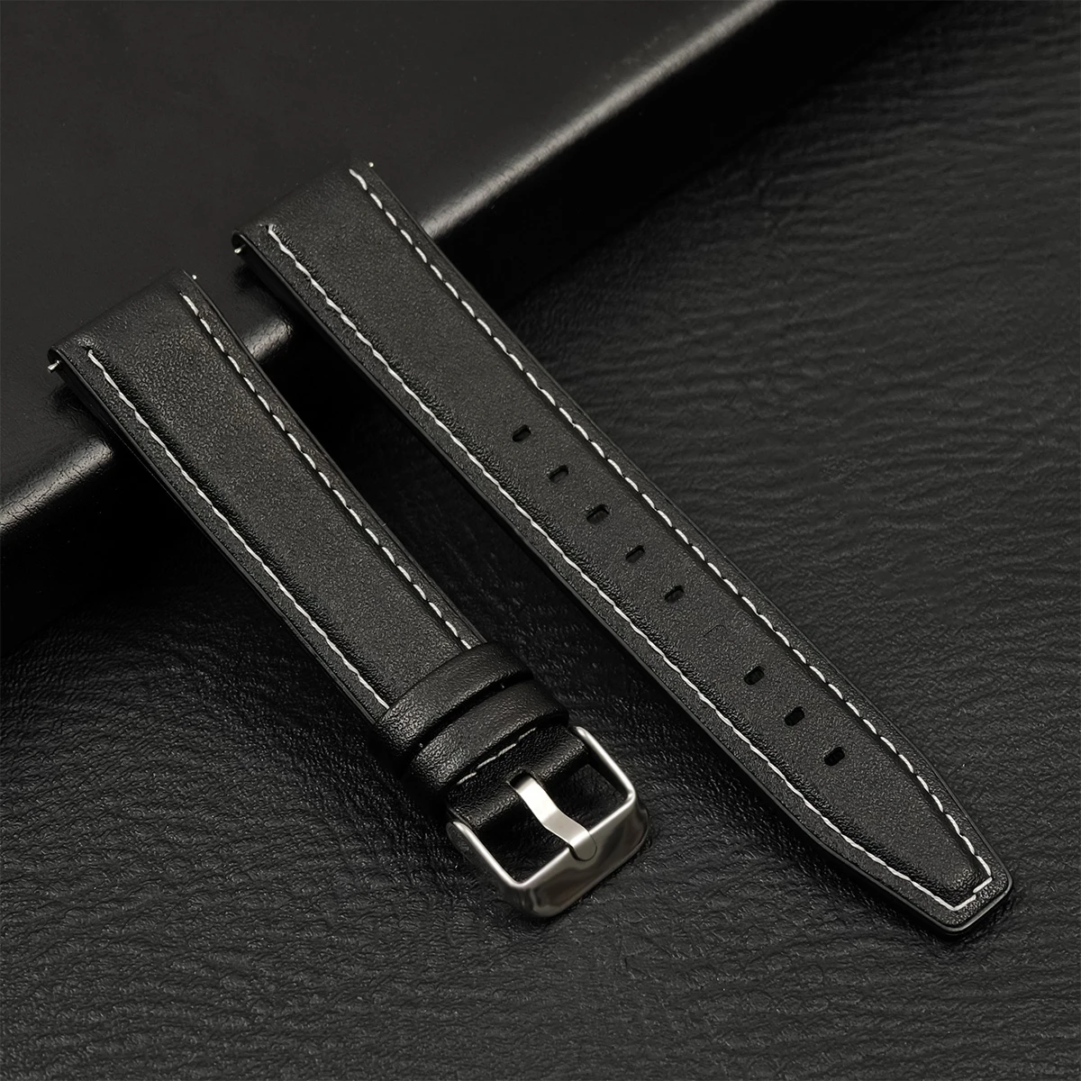 Luxury Leather Watch Strap - Premium Soft Band Replacement, 20mm/22mm