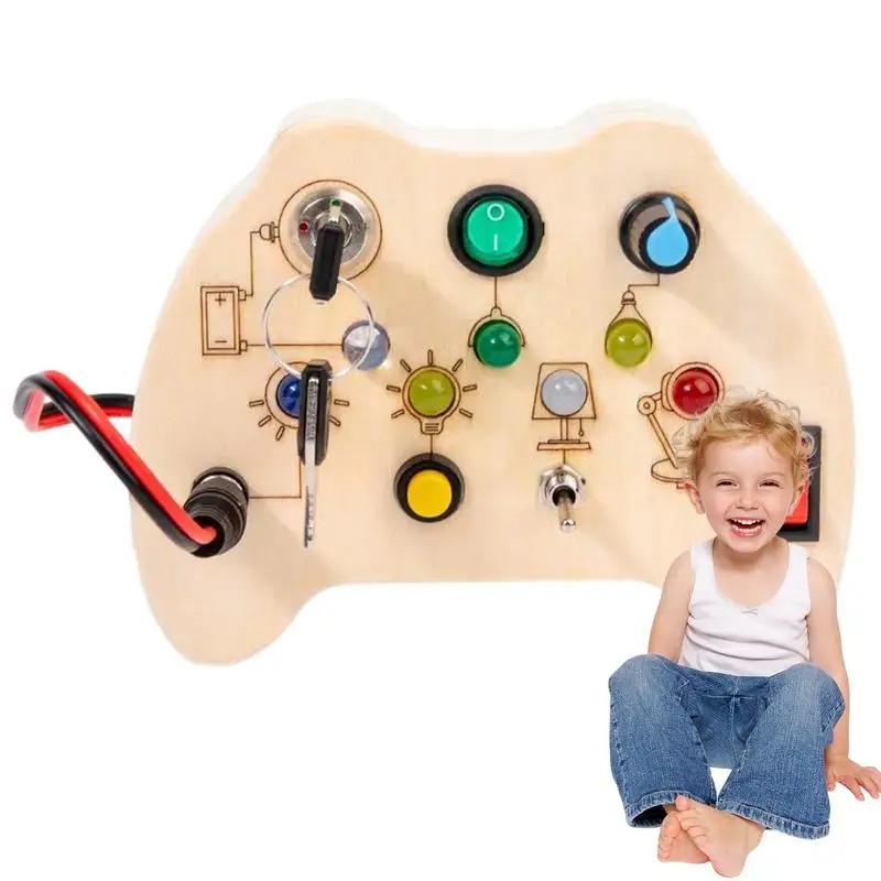 

Wooden Light Switch Toy Sensory Montessori Toddler Toys Portable Educational Learning Toy Toddler Travel Toy For Girls And Boys