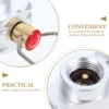 Flat Tank Adapter Flip Fuel Transfer Device Gas Refill Canister Valve Camping Saver Silver Fittings 6
