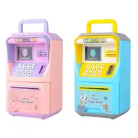 Money Boxes ATM Machine Cash Box Gift For Kids Electronic Piggy Bank Simulated Face Recognition Auto Scroll Paper Banknote 1