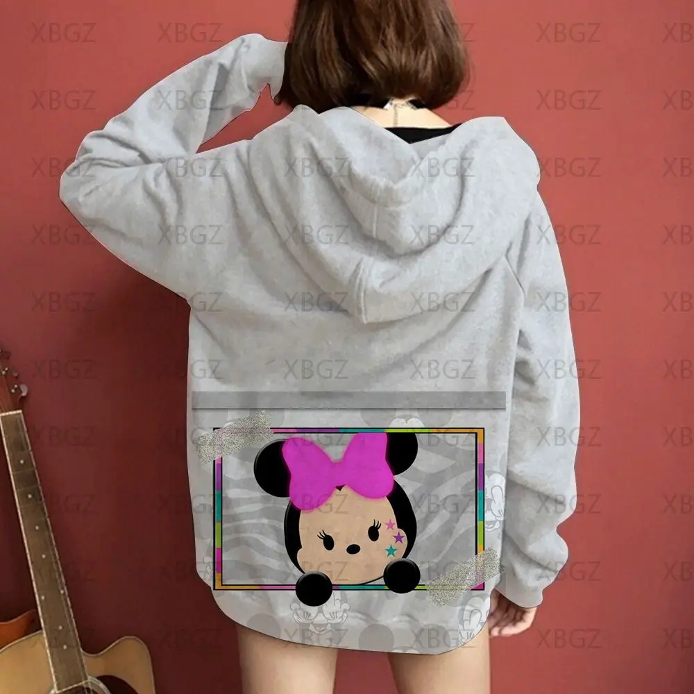thumbnail image 1 of Disney-Sudadera con capucha de Minnie Mouse para mujer, ropa de pareja, Sudadera con capucha Y2k, sudadera con estampado, Top de moda para hombre y mujer, 1 of 3