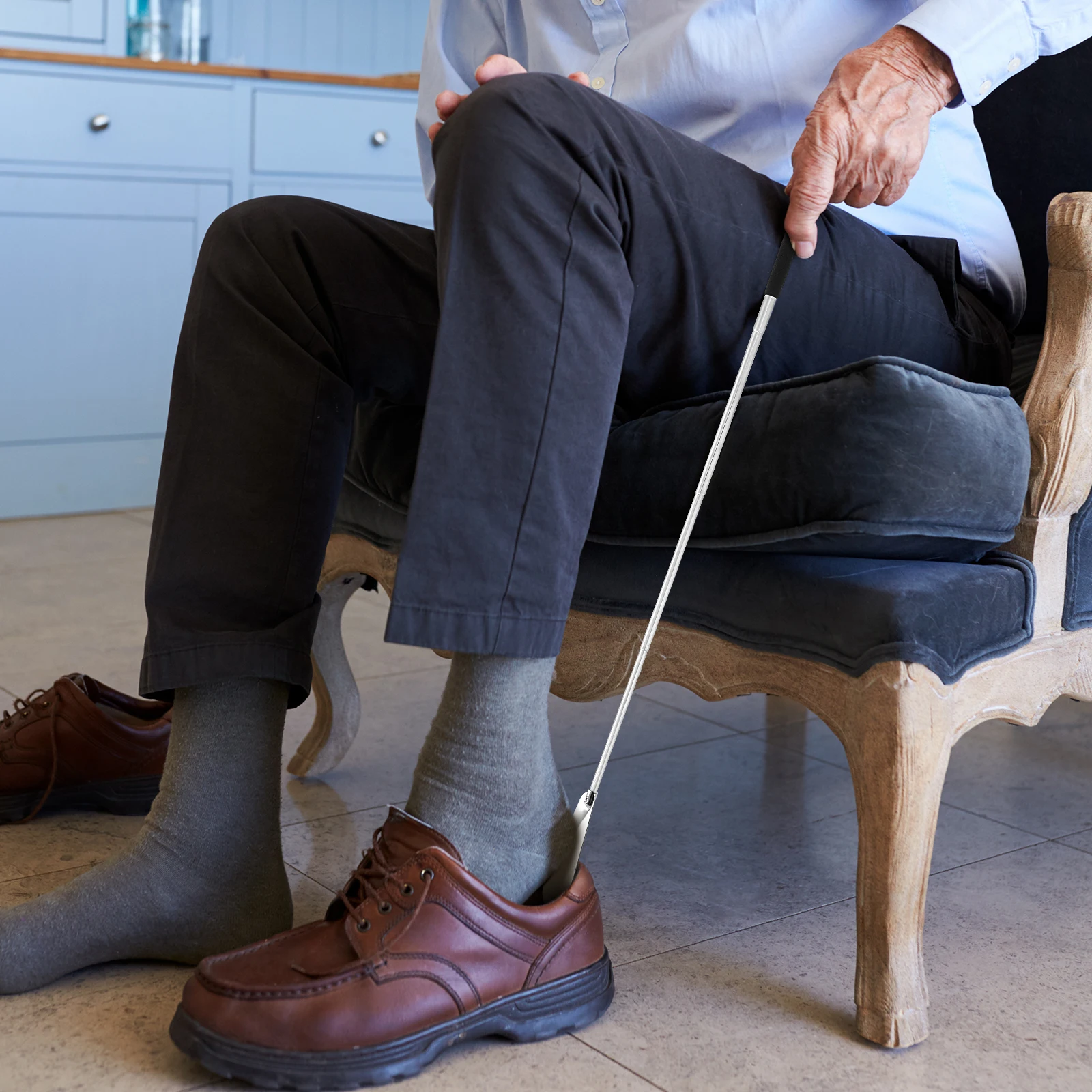 Adjustable Telescopic Shoe Horn With Long Handle For Elderly, Pregnant Women, Lazy People, Home Use Adjustable Telescopic Shoe Horn With Long Handle For Elderly, Pregnant Women, Lazy People, Home Use