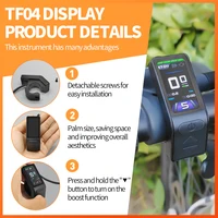 Écran TFT Mini KT TF04 pour Vélo Électrique - 24V/36V/48V, Connecteur SM/Étanche, Kit de Conversion pour Vélo Électrique, Fonction Boost et Design Économiseur d’Espace 5