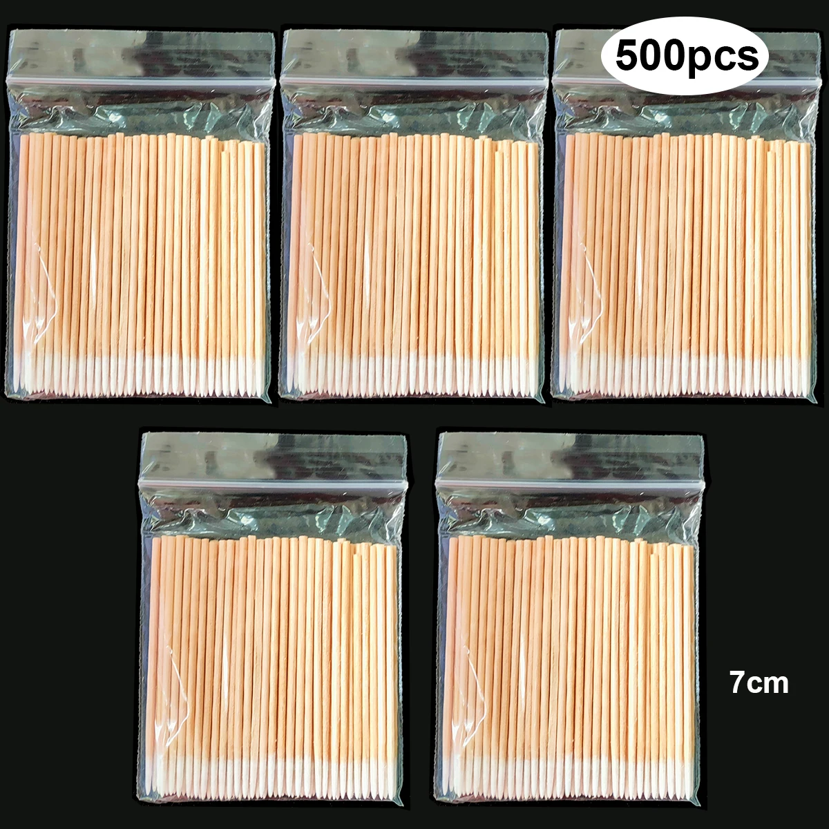 Bulk Pack Wooden Pointed Swabs for Eyebrow, Eyeliner, Lip Gloss, and Eyelash Application and Cleaning