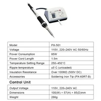 GOOT PX-501 Mini Soldering Station with Temperature Controlled without Iron Stand 250℃-450℃ Anti-static Rapid Heating Up 2