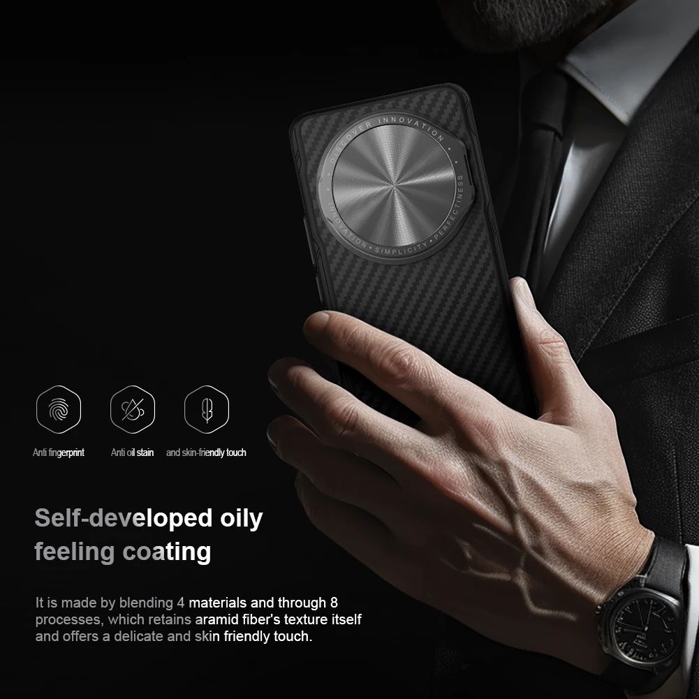 For Xiaomi 14 Ultra Magsafe Case Nillkin Aramid Fiber Magnetic Case With Fold Kickstand Lens Camera Cover For Mi 14 Ultra Case