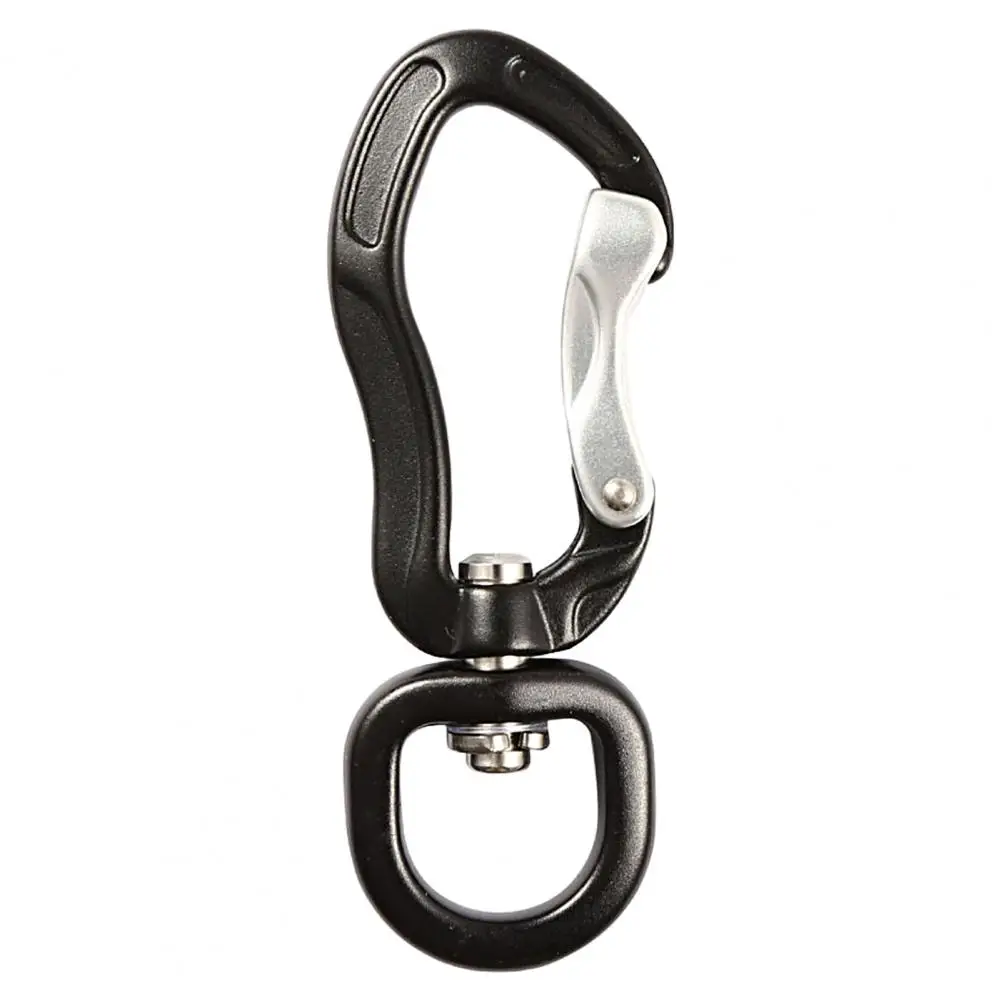 

Climbing Carabiner D-type Auto Locking Carabiner With Swivel Rotating Ring Stainless Steel Kite Pet Leash Hammock Buckle