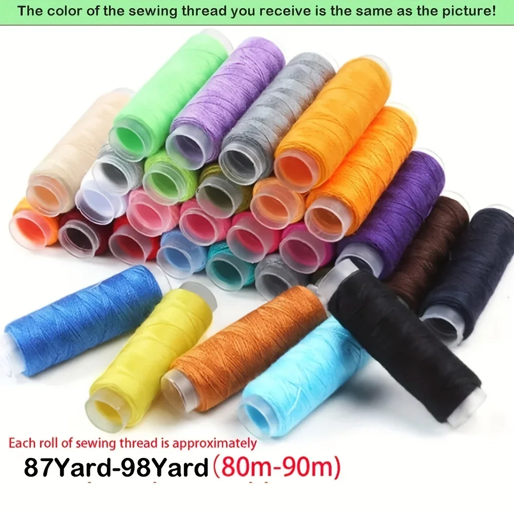 67/128pcs Sewing Kit With Sewing Supplies And Accessories 24-Color Threads, Needle And Thread Kit Products For Small Fixe - 3