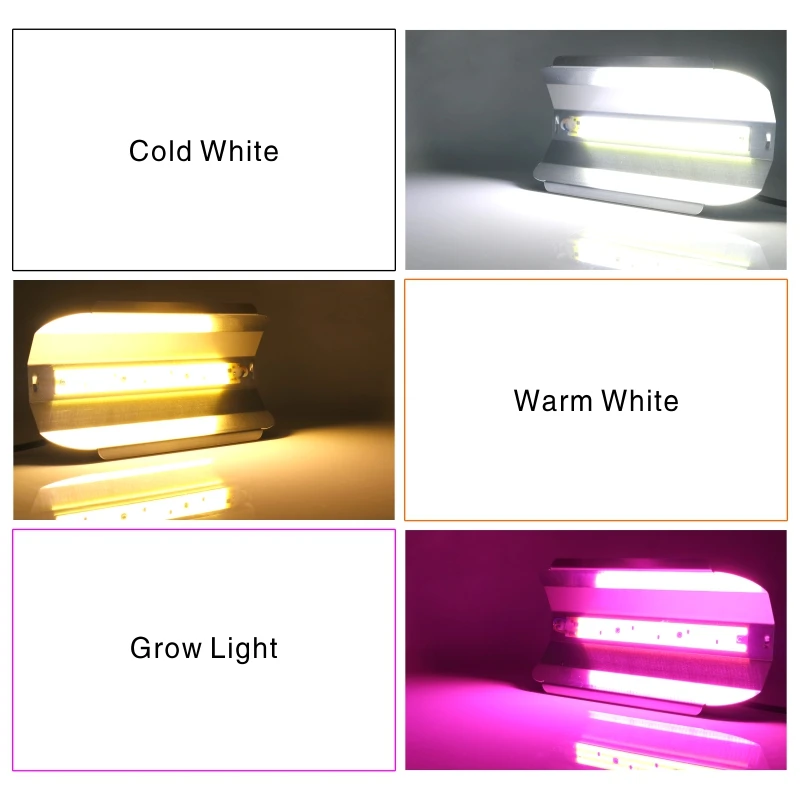 30W 50W 80W LED COB Chip for Flood Light 220V Cold/Warm white LED Lamp Spotlight Full Spectrum Grow Light for Flower Vegetables