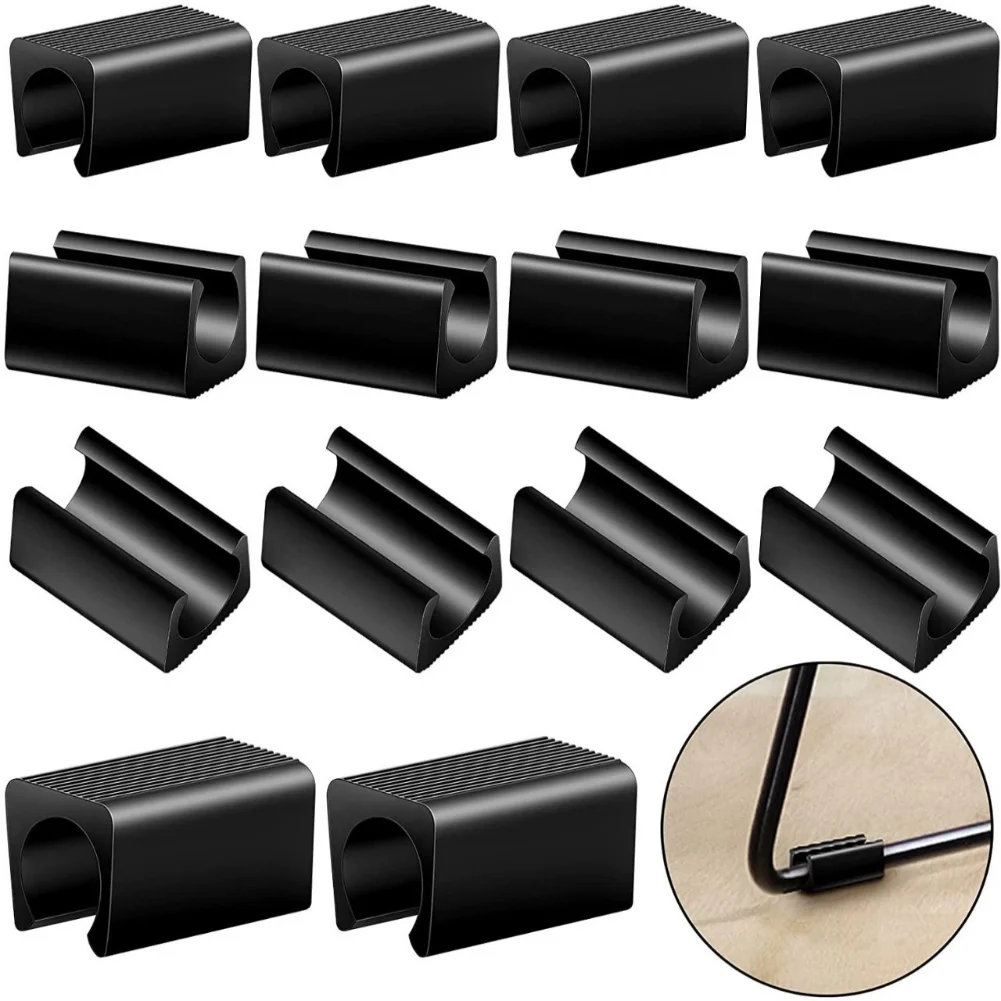 U-Shaped Plastic Floor Glides for Furniture Legs - Protective Foot Pads for Chairs and Tables