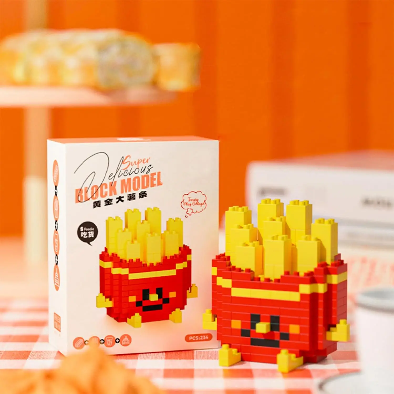 

Fries-Food Building Blocks Set Toys Mini Building Blocks Fast Food Building Blocks Toys Miniature Building Blocks Set Kids