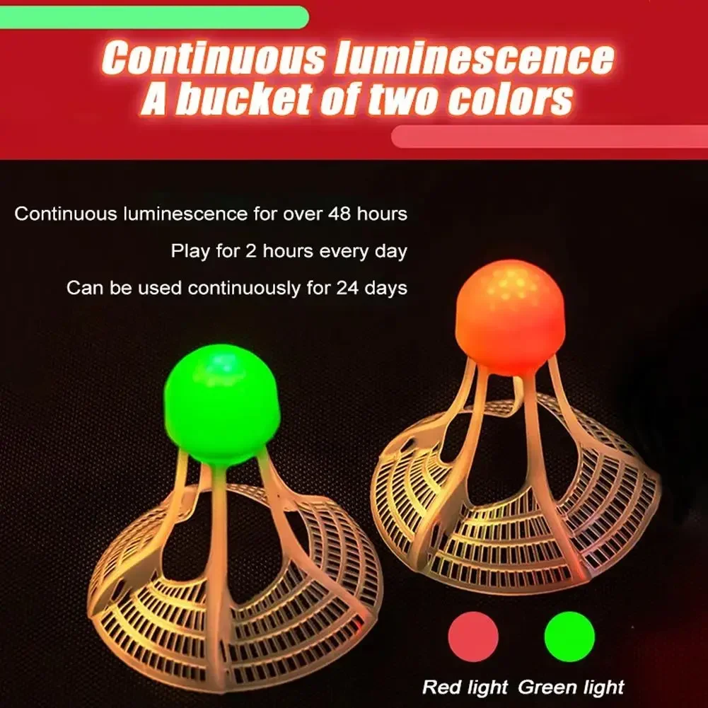 1pc Glow-In-The-Dark Windproof Badminton Shuttlecock Ball Wind Resistance Training