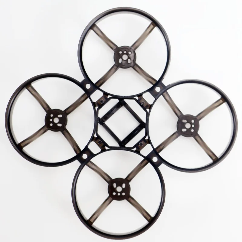 Châssis Mobula8 85mm en fibre de carbone, vue latérale montrant la structure légère