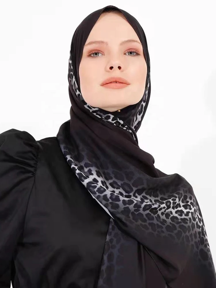 MOTIVE FORCE 이슬람 표범 mousseline 스카프 hijab abaya 라마단 femme musulman foulard hijabs for woman voile musulman 저지