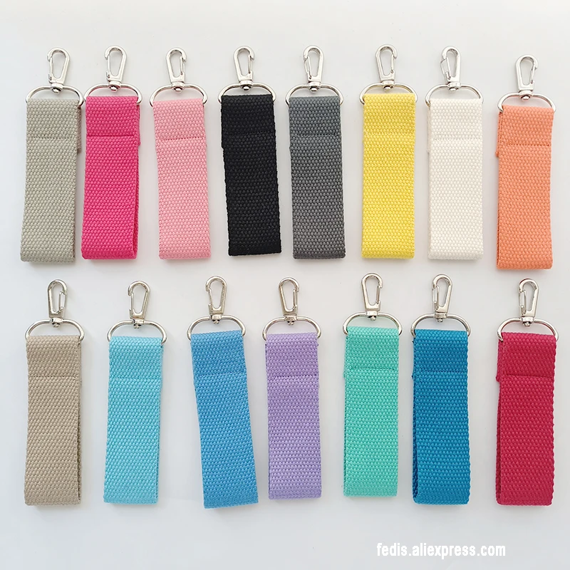 12cm Plain Korean Name Tag Swen for Iron On Keyring Patch Canvas Keychain DIY Backpack Keychains 3.2x12cm