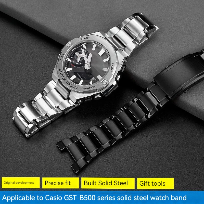 

For Casio G-SHOCK GST-B500D/AD Series stainless steel Watchband Men's Modified Metal material Watch Band Strap