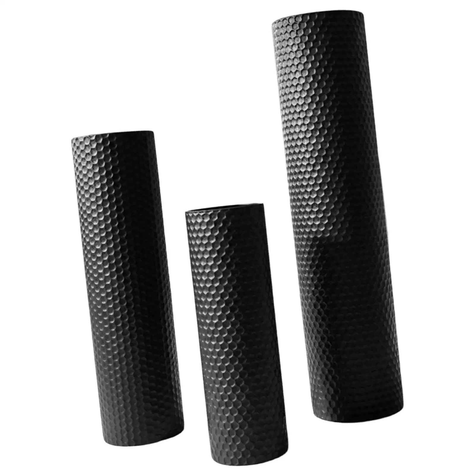 3Pcs Floor Vases Set Decorative Cylinder Vase Home Decor Stable Simple Flower Container for Office Corner Living Room Bedroom