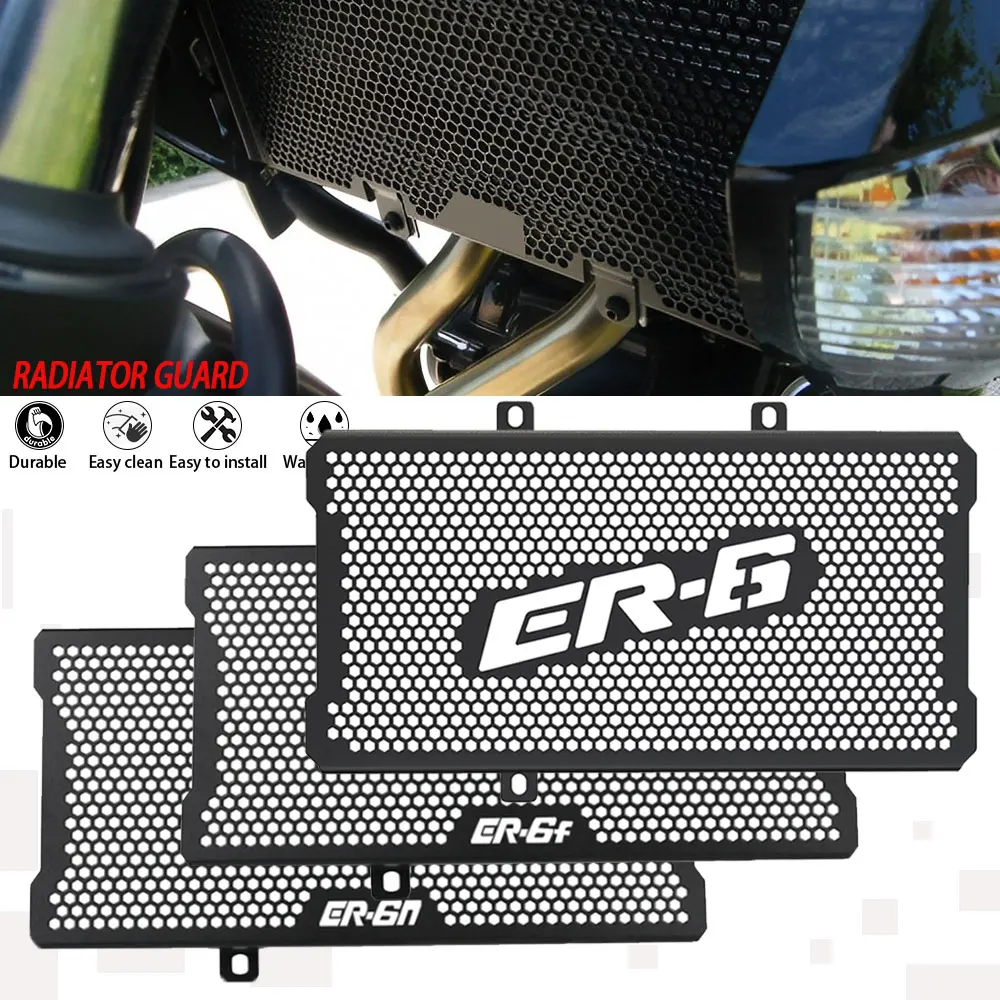 

ER-6N ER-6F Motorcycle Radiator Grille Guard Cover Protector For Kawasaki ER6N ER6F ER 6 N F 2006 2007 2012 2013 2014 2015 2016