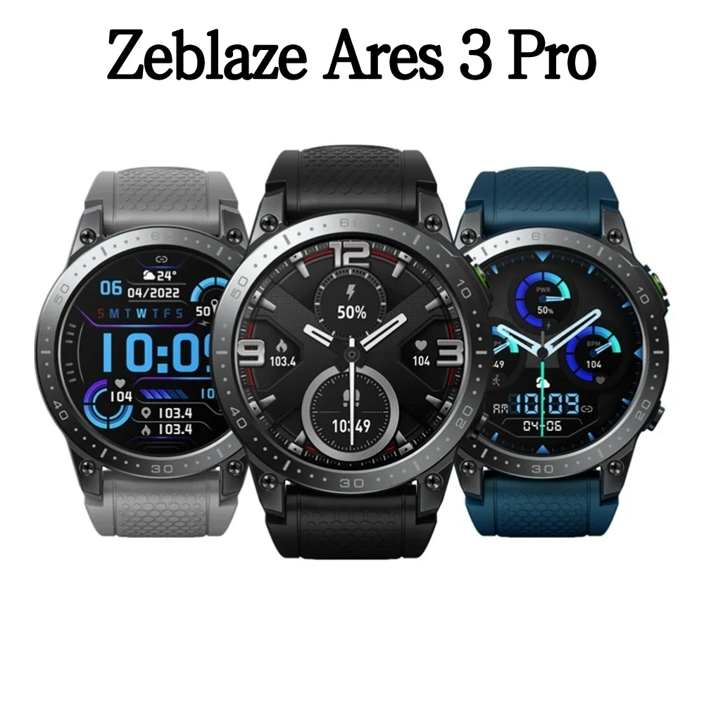 

2024New Zeblaze Ares 3Pro 400mAh Sports Watch AMOLED Display Voice Calling Waterproof 100+ Sport Modes Health Monitor Smartwatch