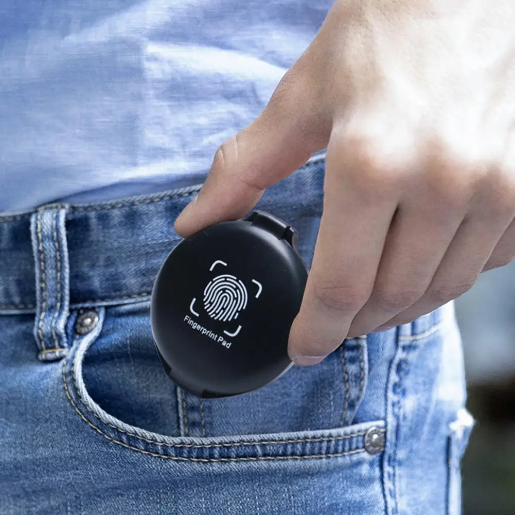 Fingerprint Ink Pad Thumbprint Ink Pad For Notary Fingerprint Id Security Identification Cards Black Stamp