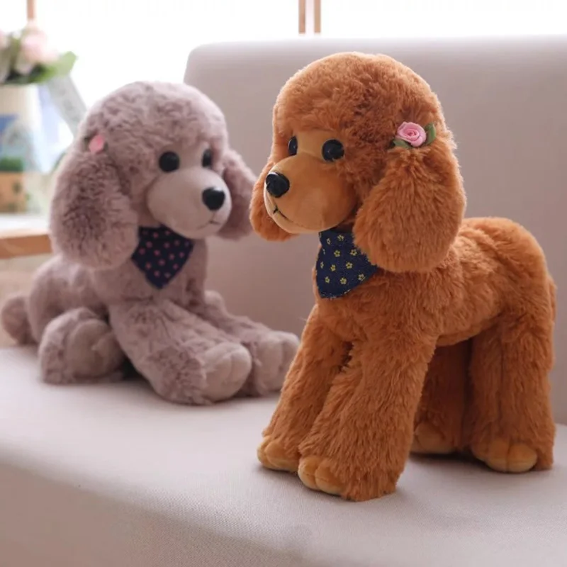 

Милая коричневая искусственная игрушка, 20-40 см, белая собака, мягкое животное, милое животное, кукла, диван, украшение для ребенка, подарок на день рождения