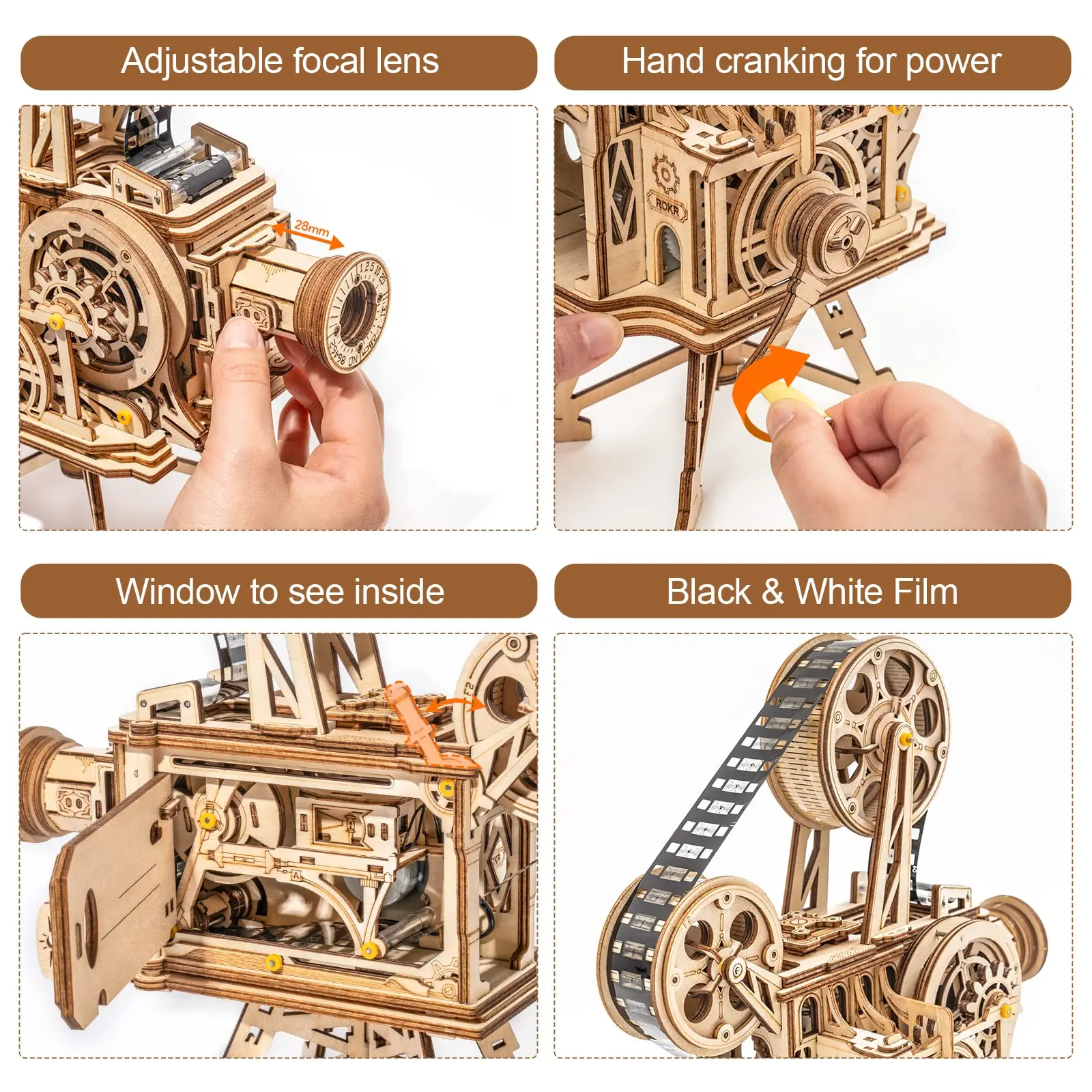 Robotime Vitascope Puzzle 3D Mécanique Modèle en Bois - Maquette Jeux de  Construction - etablis Bricolage Enfant Jeu de Construction en Bois Adulte  : : Jeux et Jouets