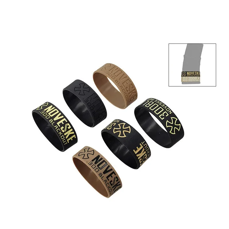 Magazine Marking Band 4Pcs NOVESKE N4 300BLK Seals Magazine Marking Rubber Band Muti-Colors magazine marking band