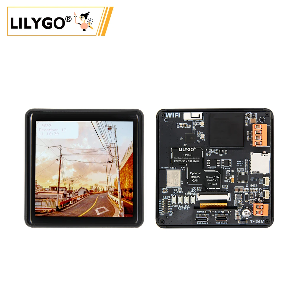 

LILYGO® T-Panel ESP32-S3 двойная макетная плата MCU с 1,5-дюймовым дисплеем ST7701S, модуль ЖК-трансивера RS485 или CAN FD