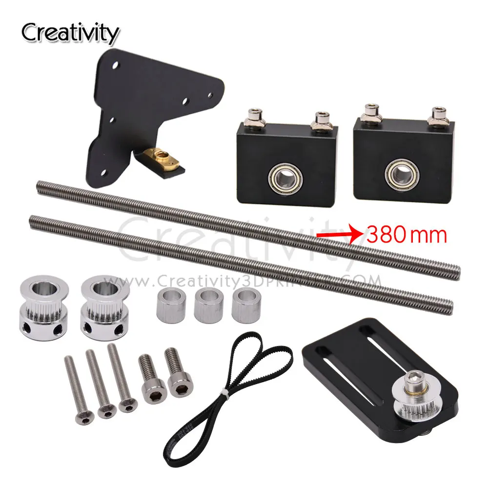 Dual Z Axis Upgrade Kit Dual Z Tension Pulley Set Per Ender3 Ender3 Pro Cr10 Kit Vite Di Comando Cinghia Dentata Parte Stampante 3D
