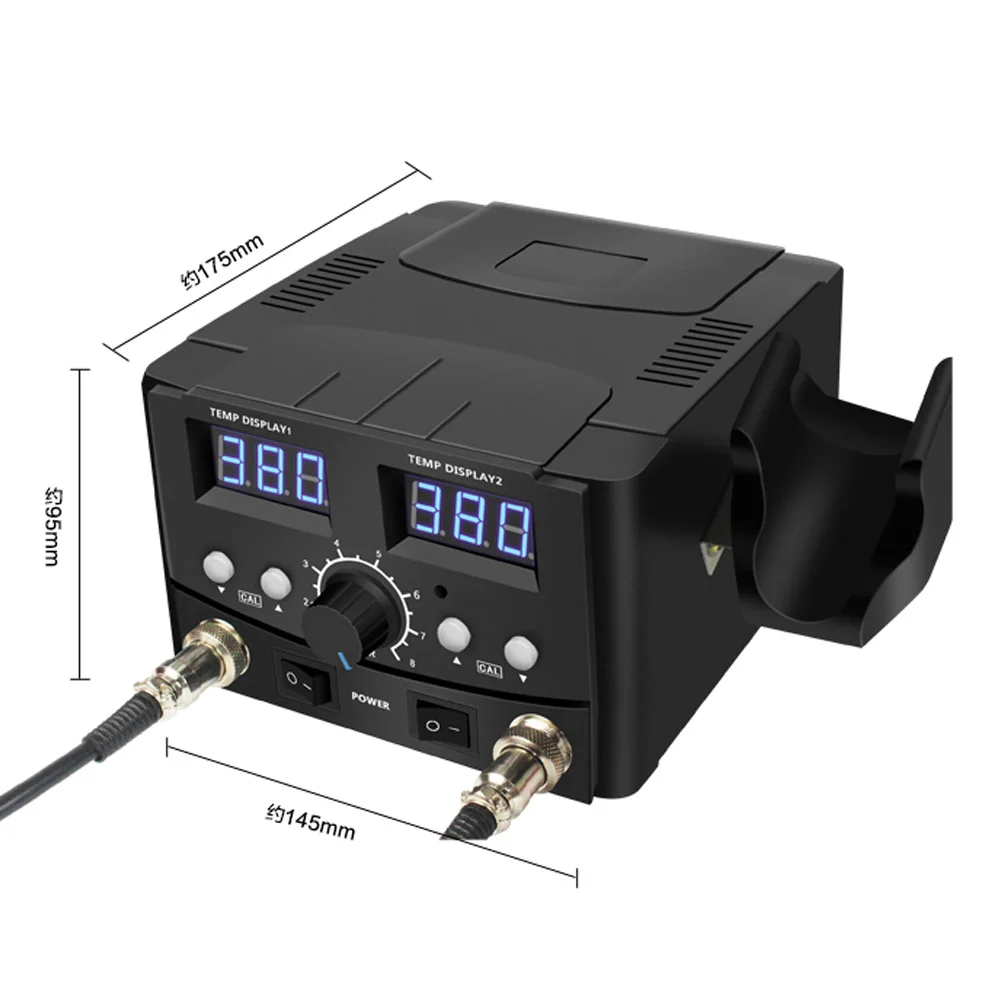 2 IN 1 800W SMD Hot Air Gun 8588D ESD Digital display Soldering Station heating LED Digital soldering iron Desoldering Station 6