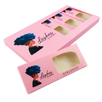 Foxyfox Wholesale Paper Eyelash Package Box Mink Lash Boxes Packaging Sets Custom Brand Logo 10mm-25mm Mink Eye-lashes Case Bulk 1
