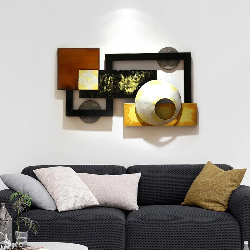 

Трехмерное настенное украшение, креативное Кованое железное украшение для гостиной, Настенное подвесное мягкое украшение, домашняя мебель