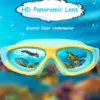 High-definition Children's Waterproof And Anti Fog Swimming Large Frame Glasses, Convenient Goggles Silicone Connected Earplugs 4