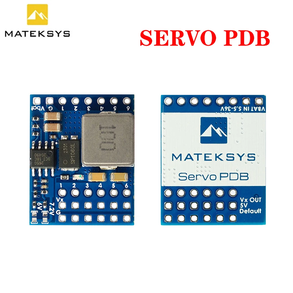 

MATEK SERVO PDB with BEC 5.5-36V TO 5-8.2V 26 x 21 x 5mm 4g for RC FPV Airplane Fixed-Wing Drone DIY Parts