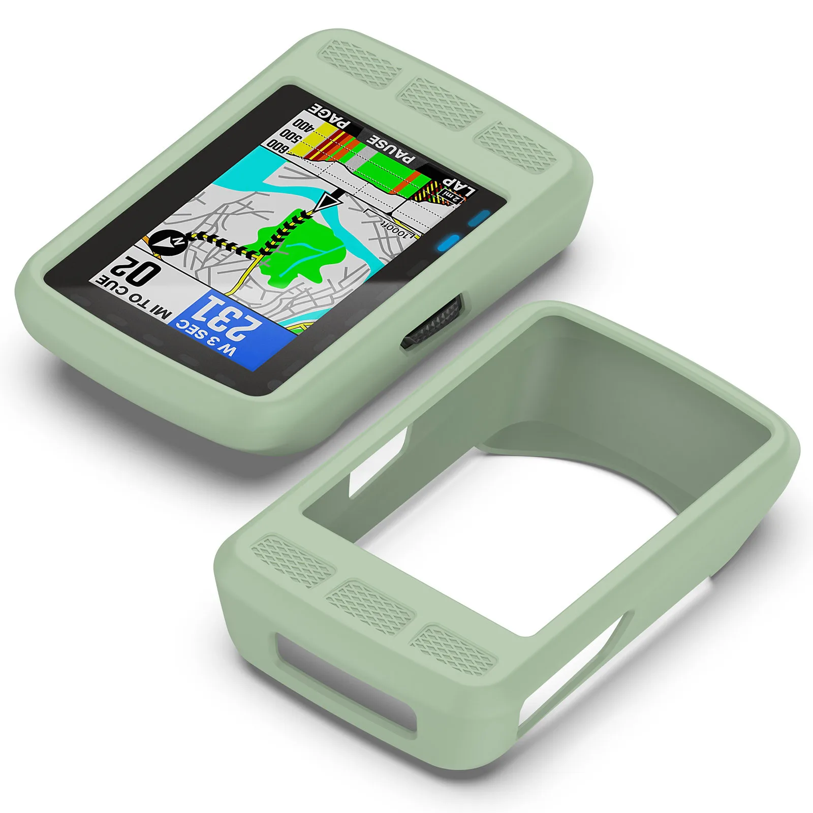 kwmobile fietscomputer gps hoes compatibel met Wahoo Elemnt Roam - Siliconen beschermhoes voor fietsnavigatie