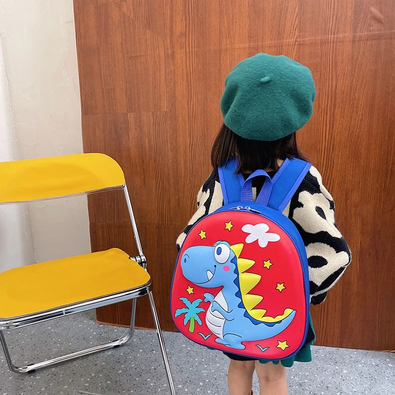 

Cartoon Eggshell Dinosaur Backpack School Shoulder Bag Kids Double Shoulder Backpack